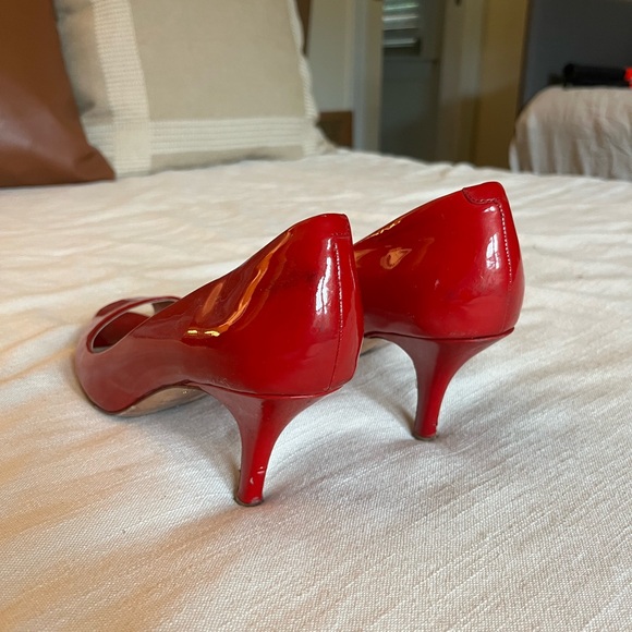Red Vero Cuio Heels 8M - Picture 5 of 7